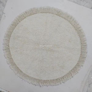 Handmade Rugs for living room, boho round rug round rug room decor, natural room - Picture 1 of 3