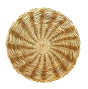 Vintage Tohono O'odham (Papago) Indianer handgewebtes Korb Tablett 11-1/8" breit - Bild 1 von 10