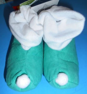 SANTA ELF SLIPPERS SHOES BOYS GIRLS POM POM SIZE 2T-3T S TODDLER ELF TOE GREEN - Picture 1 of 2
