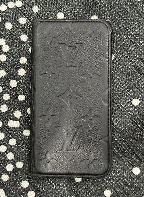 Auténtica Funda Louis Vuitton Monograma Empreinte Folio iPhone X XS M63586 Negra 8573G Foto 1 de 4