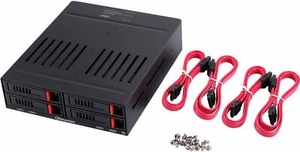 4 x 2.5" HDD/SSD Hot Swap SATA RAID Backplane 5.25 Bay Hard Disk Mobile Rack NEW - Picture 1 of 1