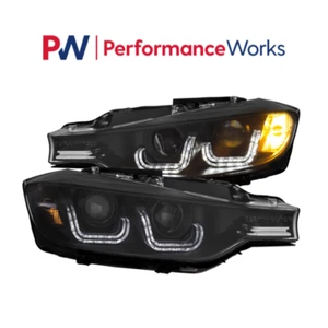 Anzo 121504 Projector Headlight U-Bar Black Clear 4DR For 12-14 BMW 3 Series F30 - Picture 1 of 1