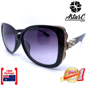 Black Butterfly Oversized Acetate Polarised Sunglasses Women - AstarC Wares - Picture 1 of 6