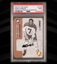 PSA 9 2005-06 ITG Heroes and Prospects Herb Carnegie AUTO ⚡️POP 1⚡️