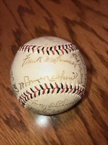 1943 Cincinnati Reds Team Signed Baseball With HOFer Bill Mckechnie - Picture 1 of 9