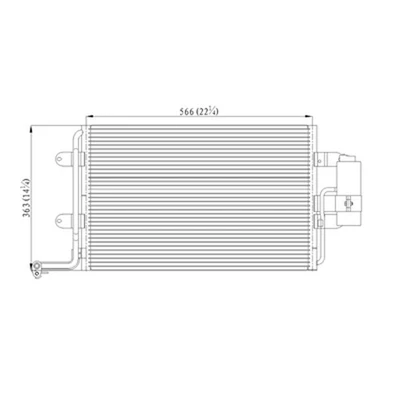 Сменный конденсатор кондиционера для Volkswagen Golf 1999-2006 годов выпуска (1999+) - Изображение 1 из 3