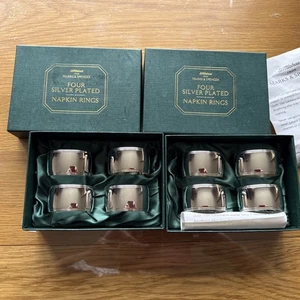 Silver Plated Napkin Rings St Michael from Marks And Spencer Original Box, Oval - Picture 1 of 4