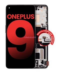 OLED Assembly With Frame For OnePlus 9 (Aftermarket Plus) (Astral Black) - Photo 1 sur 5