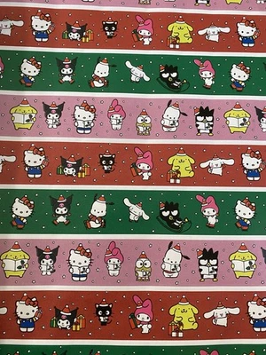 Рождественская оберточная бумага HELLO KITTY And FRIENDS 50 кв. футов большой размер KUROMI My Melody - Изображение 1 из 4