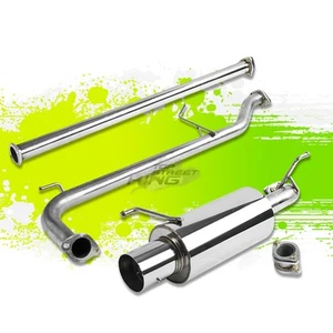 FOR 98-02 HONDA ACCORD F23 STAINLESS CATBACK EXHAUST SYSTEM 4" MUFFLER TIP - Picture 1 of 1