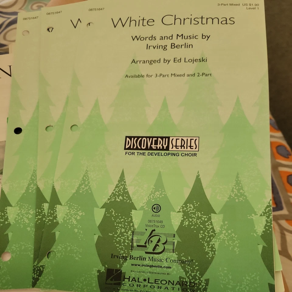 Partituras vintage blancas de Navidad de Irving Berlin 1942 Foto 1 de 3