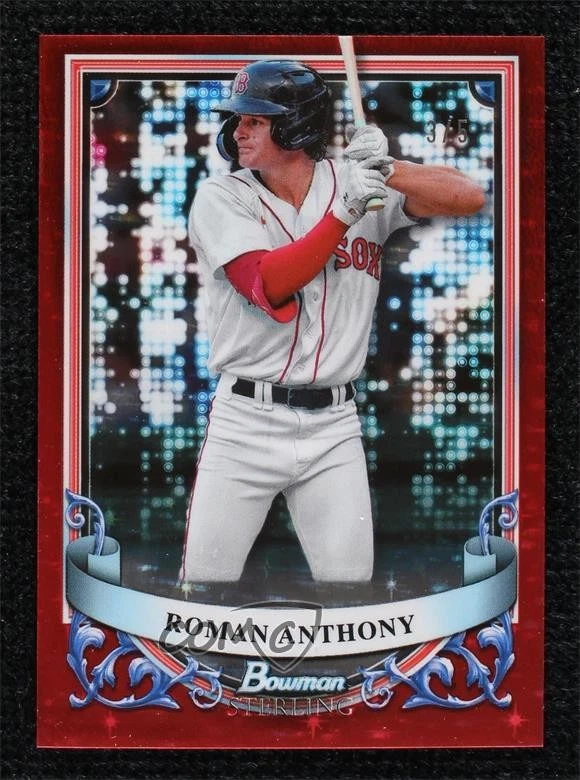2024 Bowman Sterling Prospect Red Refractor /5 Roman Anthony #BSP-34 - Image 1 of 2