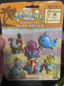 Vintage fridge magnets with sea animals: whale, seal, octopus, walrus NEW - Picture 1 of 2