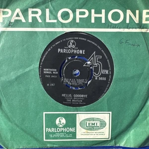 THE BEATLES - HELLO, GOODBYE- I Am The Walrus 1967 UK Decca CONTRACT PRESSING 45 - Picture 1 of 3