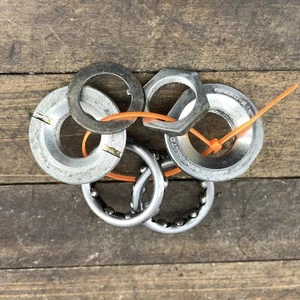 Tange BMX Bottom Bracket 24 tpi Cups Bearings Locknut Set Vintage 80s Old School - Picture 1 of 16