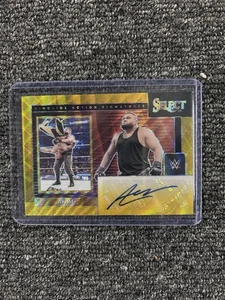 Akam 2022 Panini Select WWE Ringside Action Signatures Gold Prizm Auto 5/5 Book - Picture 1 of 3