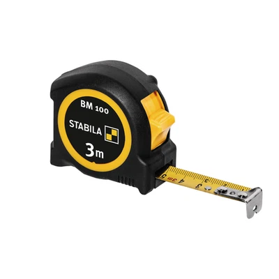 Stabila BM 100 Pocket Tape Measure, Metric Scale 3m - Image 1 of 4