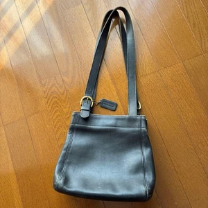 [Excelente+] Bolso de Hombro Antiguo COACH 4157 Cuero Negro Usado De Colección - Imagen 1 de 14
