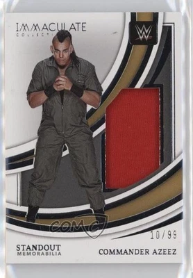 2022 Panini Immaculate WWE Standout Memorabilia /99 Commander Azeez Rookie RC - Image 1 of 2