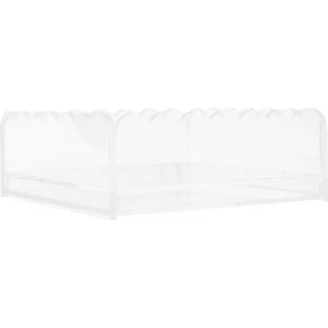  Acrylic Tray Scalloped Coasters for Needlepoint Display Messages - Picture 1 of 12