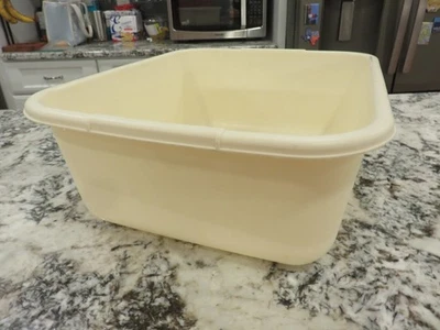 Vintage 1989 Rubbermaid Dish Pan 2951 11.5 qt  RARE Almond/Beige Pre Owned Foto 1 de 4