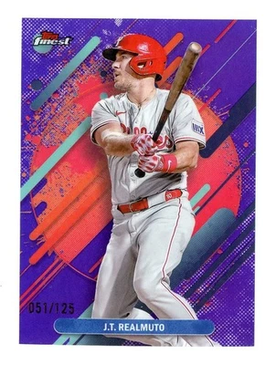 2025 Topps Finest #210 J.T. Realmuto Rare Purple Refractor /125 - Image 1 of 2