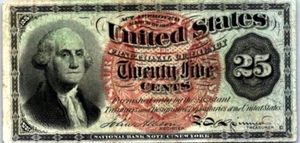 United states 25C 1863 Fractional Currency Fr 1301 - Picture 1 of 3