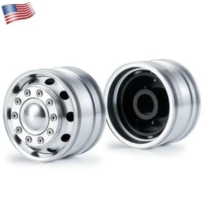 1/2/4pcs For 1/14 TAMIYA RC Car Tractor Truck Metal Front Wheel Rim Bearing Hub - Picture 1 of 12