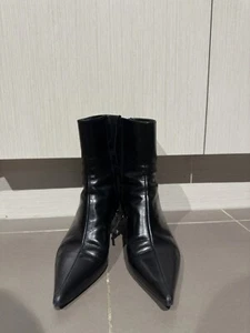 Authentic massimo dutti Cat Heel Boots In Size 37 - Picture 1 of 3