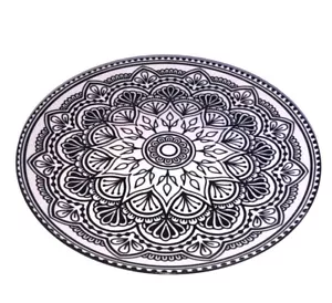 Porzellan 4 NEUE Royal Norfolk SCHWARZ WEISS Kunst Dekor Speiseteller Steinzeug 10,5 - Bild 1 von 4