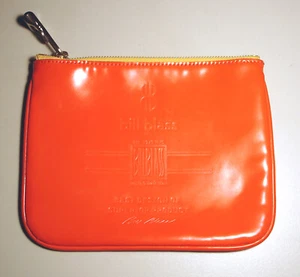 Forro de lunares vintage BILL BLASS naranja/amarillo VIAJE/MULTIUSO ESTUCHE - Imagen 1 de 5