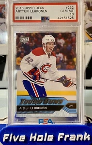2016-17 Upper Deck Young Guns Artturi Lehkonen #232 PSA 10 GEM MT - Picture 1 of 3