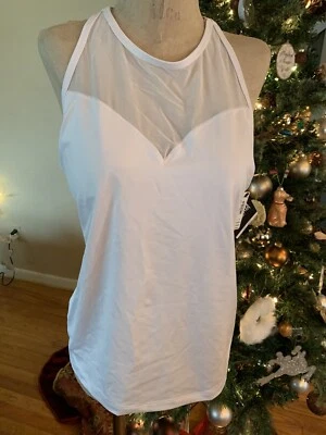 Sexy sujetador deportivo con tiras Victorias Secret VSX Top nuevo con etiquetas malla blanca grande Foto 1 de 4