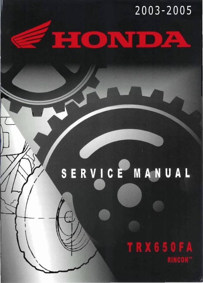 Honda 2003-2005 TRX650FA RINCON Shop Service Repair Manual COMB BOUND - Image 1 of 4
