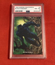 1992 Marvel Masterpieces Black Panther #4 PSA NEAR MINT 8 L@@K!
