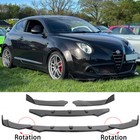 For Alfa Romeo Mito 2008-2018 Gloss Black Front Bumper Splitter Spoiler Lip Kit