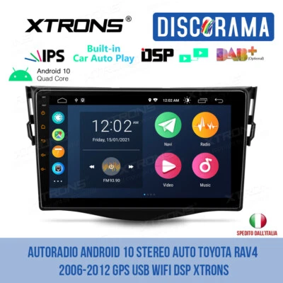 AUTORADIO ANDROID 10 STEREO AUTO TOYOTA RAV4 2006-2012 GPS USB WIFI DSP XTRONS - Immagine 1 di 4