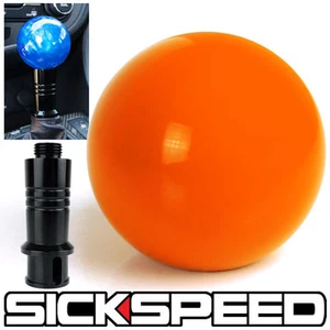 ORANGE GUMBALL SHIFT KNOB & AUTO/AUTOMATIC ADAPTER FOR GEAR SHIFTER KIA - Picture 1 of 1
