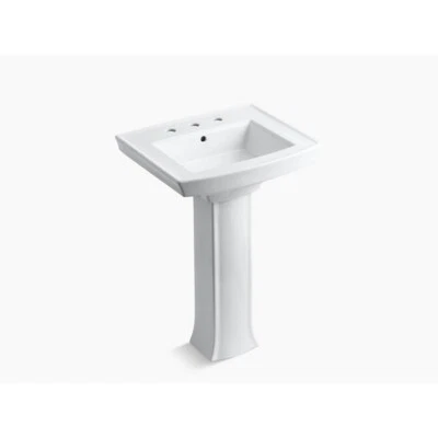 Fregadero y pedestal clásico de 3 orificios Kohler Archer K-2358-8-0 24" Foto 1 de 3