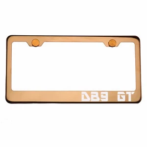 Marco de placa de matrícula de oro rosa cromo DB9 GT tapa de tornillo de metal grabado con láser - Imagen 1 de 8
