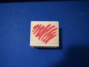 Hero Arts Rubber Stamp Scribble Heart 1 1/2 x 1 1/4" (F42D5) - Picture 1 of 7