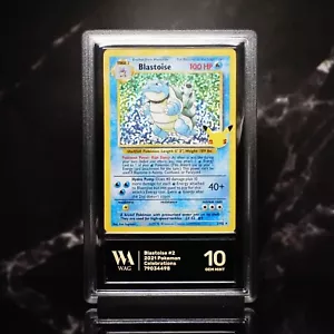 Graded WAG Gem Mint 10 Blastoise 2/102 Celebrations 25th Anniversary Pokémon - Bild 1 von 2
