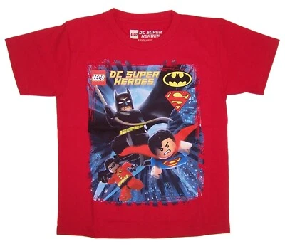 Lego DC Super Hero Little Boys Size 7 Short Sleeve T-Shirt NWT Red - Image 1 of 2