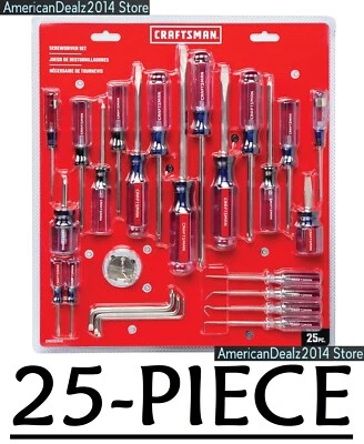 Craftsman 25 Piece Acetate Assorted Drive Screwdriver Set NEW - Image 1 of 3