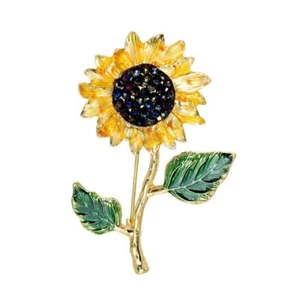 Sunflower Brooch Pins for Woman Fashion Wedding Party Broches & Pins Christma... - Picture 1 of 9