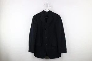 Vtg Banana Republic Mens 40R Distressed Pinstriped Moleskin Blazer Suit Jacket - Picture 1 of 23