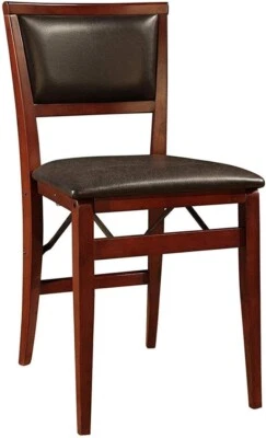 Silla Plegable Linon Keira Pad, Juego de 2, Madera de Ingeniería Foto 1 de 4