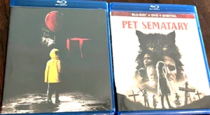 Stephen King’s Horror DVD’s Blu ray IT & Pet Cemetery Rated R Set of 2 - Picture 1 of 9