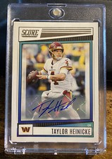 Taylor Heinicke AUTOGRAPHED 2022 Panini Score - Card 254.  Commanders/Falcons🏈