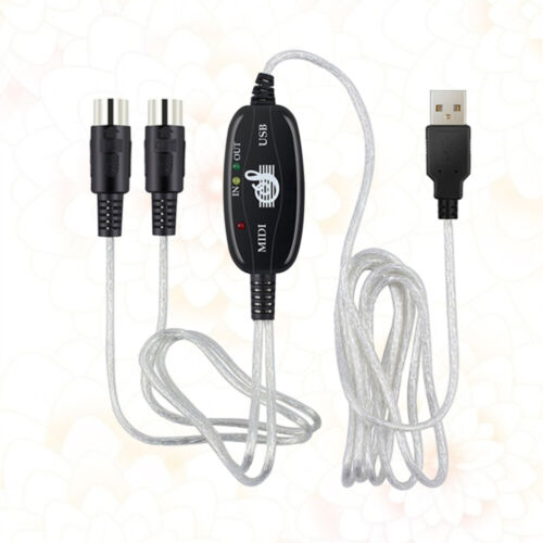 Portable MIDI to USB Cable for Music Editing and Instrument Sound Conversion